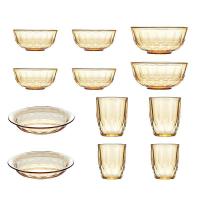 荣事达（Royalstar） RSD-LJ12LP 晶莹雅韵餐具十二件套 碗460ML*4+碗1000ML*2+杯子260ML*4+盘19.6CM*2 (单位: 套)