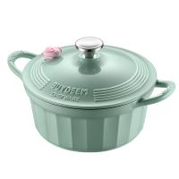 北鼎 珐琅锅铸铁锅 焖炖锅 锅具 25cm 浅杉绿（单位：个）