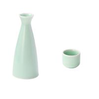 拜杰（BAIJIE）中式陶瓷 白酒杯 酒具套装 （壶*1*100ml  杯*4*15ml ）（单位：套）白绿色