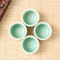 拜杰（BAIJIE）中式陶瓷 白酒杯 酒具套装 （壶*1*100ml  杯*4*15ml ）（单位：套）白绿色