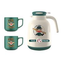 大嘴猴（Paul Frank）保温壶套装 保温壶马克杯三件套装  保温壶1L*1+马克杯*2/套  (单位：套)雨林绿