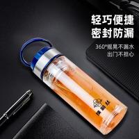 璞莉丝 PLS8072 便携系列 双层玻璃杯 385ml（单位：个）颜色随机