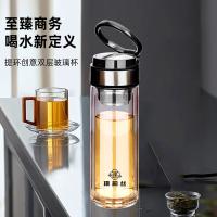 璞莉丝 PLS8072 便携系列 双层玻璃杯 385ml（单位：个）颜色随机