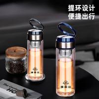 璞莉丝 PLS8072 便携系列 双层玻璃杯 385ml（单位：个）颜色随机