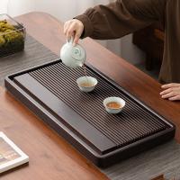 苏氏陶瓷（SUSHI CERAMICS）行云流水老楠竹茶盘可排水储水功夫茶具托盘 60*32cm（单位：个）