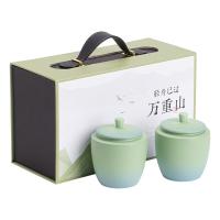 苏氏陶瓷（SUSHI CERAMICS）轻舟已过万重山双储物罐国潮茶叶罐 2件套 茶叶罐*2 容量220ml*2（单位：套）