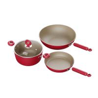 百斯克 BSK-GT250506 钛有味聚福锅具三件套（炒锅30cm+煎锅22cm+汤锅22cm） (单位:套)