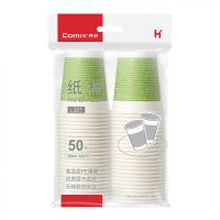 齐心（COMIX） L301 纸杯 9盎司 250ml 50个/袋(单位：袋) 白色