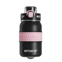 吨吨（BOTTLED JOY） 316不锈钢 保温杯 500ml 黑粉色（单位：个）