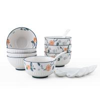 菲米生活（PHMI）FM-CJ2304餐具套装碗4.5寸*4斗笠碗4.75寸*4勺*8（单位：套）花色