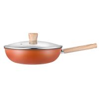 德世朗 DFS-TZ939-5A 鸿运0氟陶瓷不粘五件套 30cm炒锅+24cm汤锅+24cm煎锅+硅胶铲+硅胶汤勺（单位：套） 橙色
