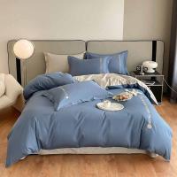 伊伊爱  TJ0HJC2301969  伯格高精密纯棉四件套  被套:200*230CM   床单:245*250CM   枕套:48*74CM*2 （单位：套） 宾利蓝拼浅灰
