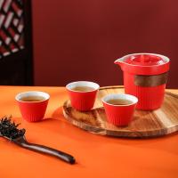 唯都红韵东方茶具W-S325包14cm*1壶220ml*1杯50ml*3（单位：套）红