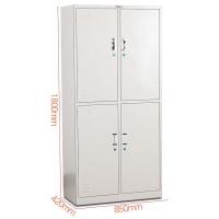 钱柜 QG4717609 四门更衣储物柜铁皮柜 1800*850*420mm（单位：台）白色