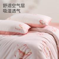 恒源祥（HYX） 苏屿莲花（柔） A类抗菌磨毛床品套件 四件套 粉色（单位：套）被套200x230cm、床单 230x245cm、枕套 48x74cm*2