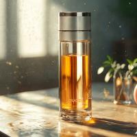 果兹（GUOZI）GZ-YZ007一键速开茶杯360ml（单位：个）灰色