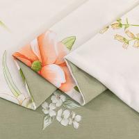 内野 HU-HY04M65花间绮梦四件套被套200*230cm*1床单230*250cm*1枕套48*74cm*2(套)白+绿