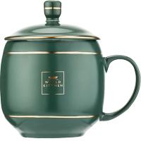 WORLD KITCHEN WK-SWBG38/KZ/JY/GR 商务办公陶瓷杯380ml（单位：个）墨绿