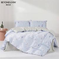 博洋生活 晓看花重 四件套 被套：200*230cm 床单：230*240cm 枕头：48*74cm*2 （单位：套） 蓝色