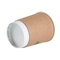 得力（deli）19204 牛皮纸防烫双层纸杯 280ml 20只/包（单位：包） 棕