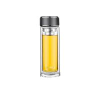 果兹（GUOZI）GZ-YZ005华艺双层玻璃杯385ml（单位：个）深灰色