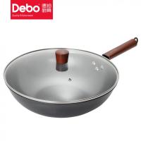 德铂（Debo） DEP-DZ323 艾娜无涂层不易锈煎炒锅 32cm(单位：个)