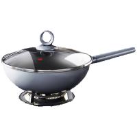 三禾（SANHO） LC30S1 0涂层微纳不粘炒锅 30cm (单位: 个)黛蓝青