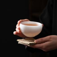 苏氏陶瓷（SUSHI CERAMICS） 冰种白瓷大罗汉杯 茶杯 130ml 白色（单位：个）