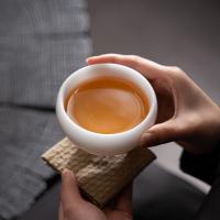 苏氏陶瓷（SUSHI CERAMICS） 冰种白瓷大罗汉杯 茶杯 130ml 白色（单位：个）