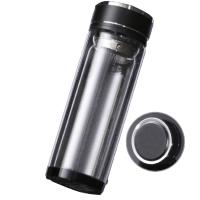 瑞双记 RS-BZ001 黑钢盖玻璃杯 350ml（单位:个）颜色随机