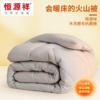 恒源祥（HYX） 抗菌磨毛 冬被 被子 200*230cm 浅灰（单位：床）