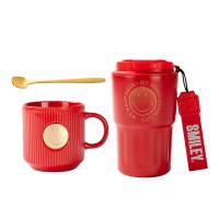 SMILEY 红韵时光套装SY-HBH7101保温杯400ml马克杯350ml(单位：套)红色