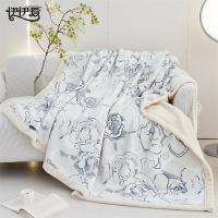 伊伊爱 TZ0TK02300166 欧棉绒双面加厚绒印花毛毯 200*230cm （单位：条） 颜色随机