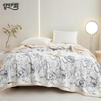伊伊爱 TZ0TK02300166 欧棉绒双面加厚绒印花毛毯 200*230cm （单位：条） 颜色随机