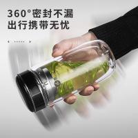明霞 双层玻璃杯 MX3553-ST400 400ml (单位:个) 黑色