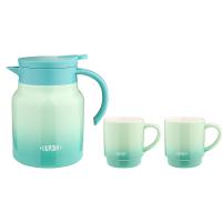 杜邦 PBHTZ-022 酷炫焖茶师套装 保温壶1000ml*1+陶瓷杯250ml*2 （单位：套） 绿色