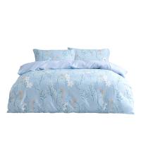 水星家纺（MERCURY）甜醉花香四件套被套203*230cm床单230*250cm枕套48*74cm（单位：套）蓝色