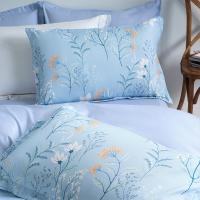 水星家纺（MERCURY）甜醉花香四件套被套203*230cm床单230*250cm枕套48*74cm（单位：套）蓝色