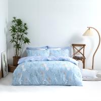 水星家纺（MERCURY）甜醉花香四件套被套203*230cm床单230*250cm枕套48*74cm（单位：套）蓝色