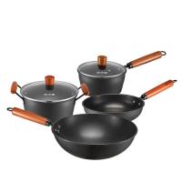 炊大皇（COOKER KING） CK72511 炊大皇巨匠系列四件套  炒锅32cm汤锅22cm煎锅22cm奶锅18cm（单位：套）黑色
