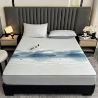 奥特佳（ORTEGA） 凉感提花床笠软席三件套 JF100027 枕套:48*74cm*2床单:150*200cm*1 (单位:套) 蓝白色