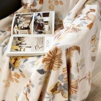 富安娜（fuanna） 金叶秋影 单层法兰绒毯 毯子 150*200cm 黄色（单位：条）