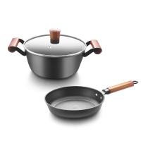 康巴赫（KOBACH） KGL2A 康巴赫林格斯特 汤锅22cm*1+煎锅22cm*1铁锅二件套（单位：套）
