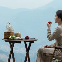 万仟堂 事事如意·快客杯02 旅行套装茶具 茶壶101*96*51mm+茶杯74*74*47mm+茶巾+便携包 （单位：套） 朱漆釉