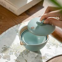 万仟堂 清逸 旅行茶具 陶瓷便携式户外露营茶具套装快客杯带包 茶壶：101*101*71mm 大杯：79*79*42mm 小杯：73*73*29mm（单位：套）