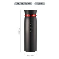 乐扣乐扣（LOCK&LOCK）LHC4131BKR 菲特旋转轻量杯保温杯 450ml（单位：个）黑红