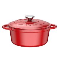三禾（SANHO） ZT22A4 铸铁珐琅锅 22cm（单位：个）酽酒红