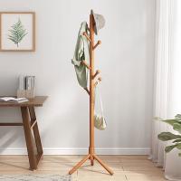 臻远 ZY5052286 落地衣帽架 48*48*172.5cm 胡桃色 (单位:个)