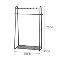 臻远 ZY5052290 铁艺衣帽架 100*36*172cm 黑色 (单位:个)