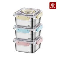 诺顿 6R-WKD003 维克多保鲜盒 3件套 不锈钢（单位：套）